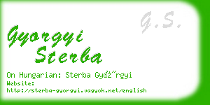 gyorgyi sterba business card